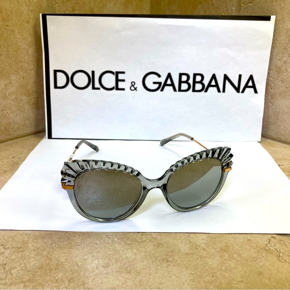 New Dolce & Gabbana DG6135 Smoke Transparent sunglasses Mirror lenses
